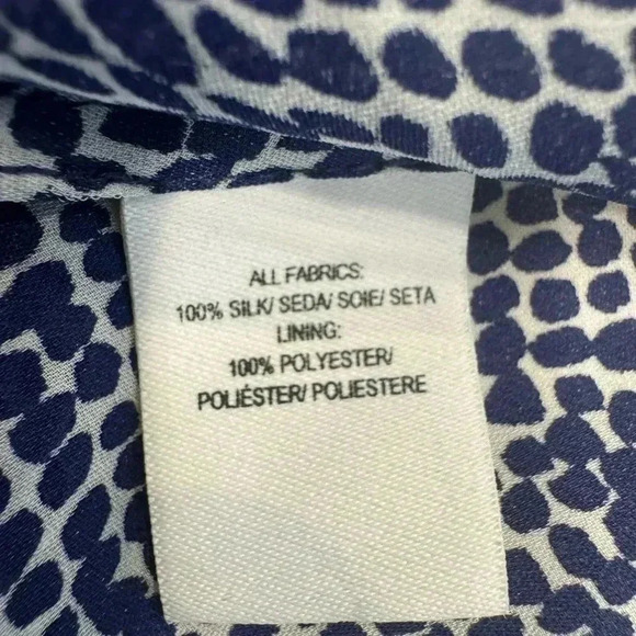 Derek Lam women’s blue & white silk blouse cold shoulders size 8 - Picture 4 of 8
